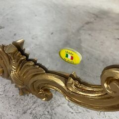 ◆🔶送料無料・設置無料有り🔶◆イタリア製 壁掛けミラー 中古家具ゴールド エレガント 姫系 鏡の画像
