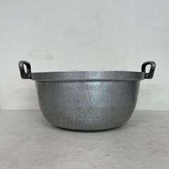 アルミ製 両手鍋 54cm 円付き鍋 アルミ両手鍋 特大サイズ 厨房 厨房機器 店舗 店舗用品 調理器具 アルミ 鍋 540φ Y1946の画像