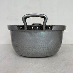 アルミ製 両手鍋 54cm 円付き鍋 アルミ両手鍋 特大サイズ 厨房 厨房機器 店舗 店舗用品 調理器具 アルミ 鍋 540φ Y1946の画像