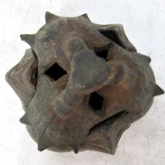 茄子　香炉　三茄子　置物　オブジェ　三足香炉　香道具　縁起物　レトロ　インテリア　福茄子　時代物　ナスの画像