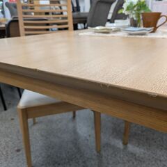 《月末限定！》ジモティー見た！で10%OFF【ダイニングセット】ニトリ 3点セット ダイニングテーブルセット 食卓テーブルセット 幅135cm : ナチュラル/ホワイトの画像