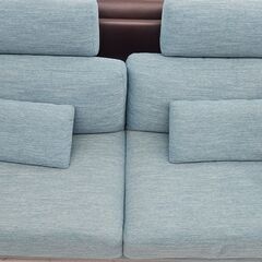 ✨️ジモティー割引✨️【ジャングルジャングル堺初芝店】　　2人用ソファー　ブルー　  堺市（東区　西区　北区　南区　堺区　美原区）高石市　泉大津市　忠岡町　和泉市　松原市　大阪狭山市の画像