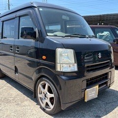 【支払総額16,8万円】走り屋仕様！5速MTエブリィジョインターボ車検令和8年5月機関良好 社外ウィング 即日納車okの画像