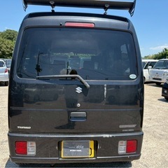 【支払総額16,8万円】走り屋仕様！5速MTエブリィジョインターボ車検令和8年5月機関良好 社外ウィング 即日納車okの画像