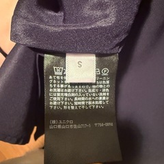 【1回着用】ユニクロ　ワンピース　Sサイズ　ネイビーの画像
