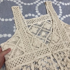 レース　ワンピース　カーディガンの画像