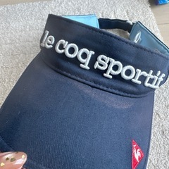 le coq sportif ネイビー バイザー(色落ちあり)の画像