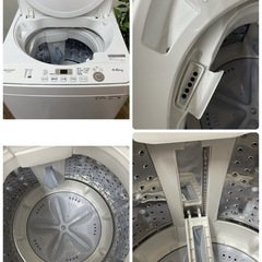 R075 ☀️ 2022年製の高年式♪ SHARP 洗濯機（洗濯4.5㎏) ES-GE4F ⭐ 動作確認済 ⭐ クリーニング済の画像