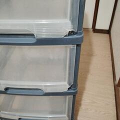 キャスター付き　プラ5段引き出し　収納　衣装ケースの画像