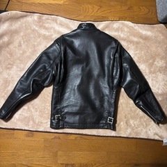 高級本革ライダース Schott 641 黒 サイズ34 ボアライナー無しの画像