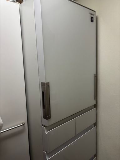 シャープ SHARP プラズマクラスター 冷蔵庫 どっちもドア(両開き・ガラスタイプ) 幅60.0cm スリムタイプ 412L 5ドア ホワイト SJ-G413G-W