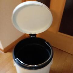 かすれ加工デザイン 蓋つきゴミ箱 ペダルペール  の画像