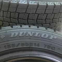 組み換え工賃込み❄️超絶バリ山155/65R14ダンロップスタッドレス4本セット☆の画像
