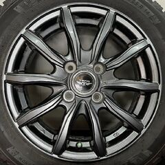【MICHELIN X-ICE SNOW 155/65R14】スタッドレス【Weds TEAD 14インチ 4.5J4HPCD100+45】23年製 バリ溝 タント ワゴンR スペーシア(STB009)の画像