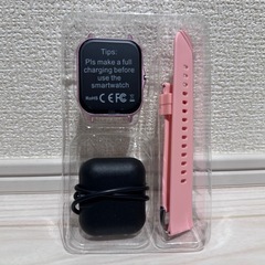 【新品】スマートウォッチ ピンク 充電器付きの画像