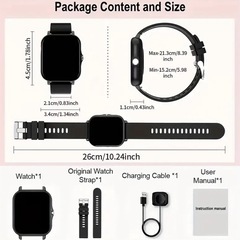 【新品】スマートウォッチ ピンク 充電器付きの画像