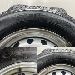 【TOYO OBSERVE GIZ2 155/70R13】スタッドレス【スチールホイール 13インチ 4J4HPCD100】22年製 バリ溝 エブリィ等　(STP032)の画像