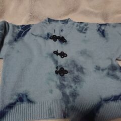 □　Dazy　絞り染め フロッグボタン ドロップショルダーカーディガン　SIZE L　レディースの画像