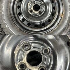 【BS BLIZZAK VRX2 165/65R14】スタッドレス【トヨタ 純正スチールホイール 14インチ 5J4HPCD100+35】20年製 バリ溝 ルーミー等 (STP030) の画像