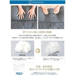 【新品未開封】 DreamCat’s 枕 まくら 日本製 空気で高さ調整 首ストレッチ枕 頸椎サポート 52×38cm多機能枕 抗菌 防臭 頚こり改善 通気性 (ブラックカバー2枚付)の画像