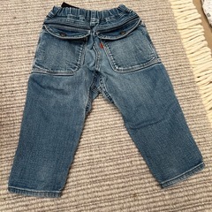 デニムダンガリー 長ズボン ウエストゴムの画像