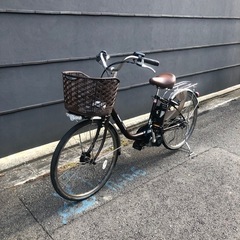 【京都発】京の楽チャリ　電動自転車　26インチ　茶色　パナソニックの画像