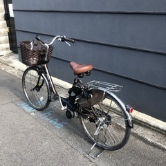 【京都発】京の楽チャリ　電動自転車　26インチ　茶色　パナソニックの画像