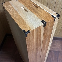衣装箱 2段 和洋服収納 桐箱 蓋つき 衣装ケース 140x40x30cmの画像
