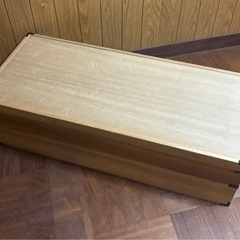 衣装箱 2段 和洋服収納 桐箱 蓋つき 衣装ケース 140x40x30cm  の画像
