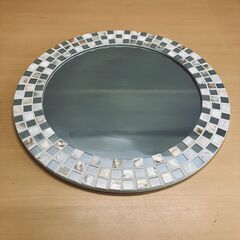 貝殻装飾 円形ウォールミラー（40cm）の画像
