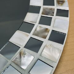 貝殻装飾 円形ウォールミラー（40cm）の画像