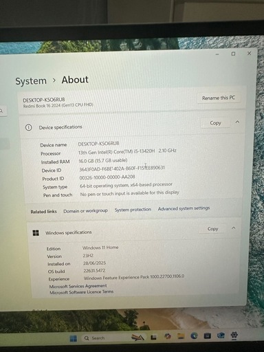ノートパソコン redmibook 16 2024