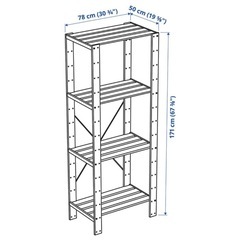 ✅定価は7,490円➡︎［新品未組み立て品］ IKEA イケアHEJNE ヘイネ 1セクション ソフトウッド❶の画像