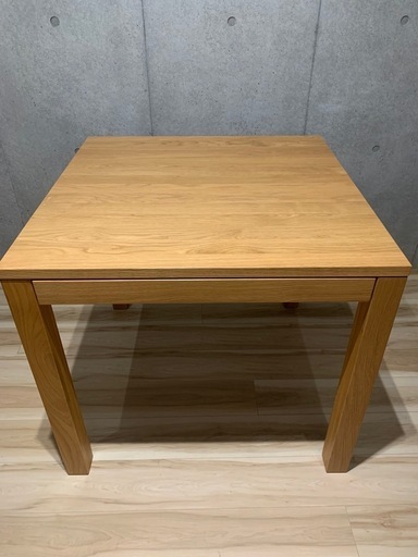無印良品木製テーブル（引出付）／オーク材／幅80cm (S