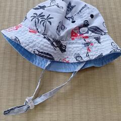 美品 44cm 帽子 0〜12か月のお子様むけ 水色の画像