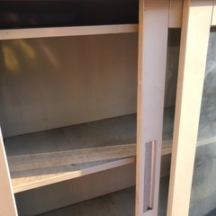 Booknet スチール書棚 スライド扉の中型キャビネット❗️90cm×32cm×高さ149cmの画像