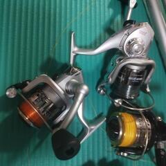釣具　釣り竿スタンド　リール５個の画像