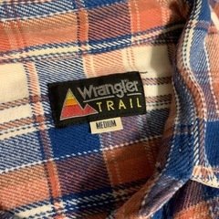 ラングラー Wrangler チェック柄 厚手　長袖シャツ　Mの画像