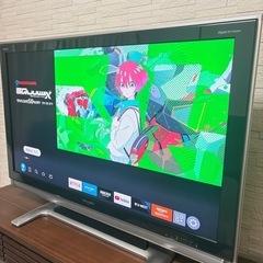 【東京都江東区】46インチ フルハイビジョンテレビ モニターとテレビ台/テレビボードセット スタンドの画像