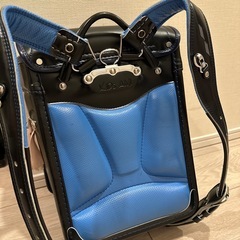 ランドセル　KIDS AMI 黒×水色の画像