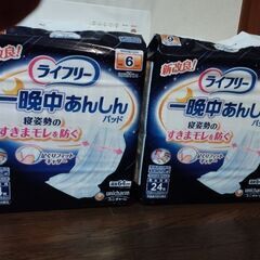 ライフリー 大人用紙おむつ 補助パッド  24枚 ×2の画像