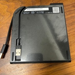 ポータブルDVDドライブ (Chrome/Mac/Windows11対応) ブラック DVSM-PTC8U3-BKBの画像