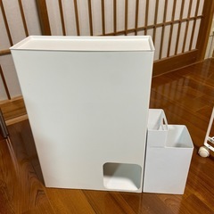 山崎実業　トイレットペーパーストッカー　フローリングワイパースタンドの画像