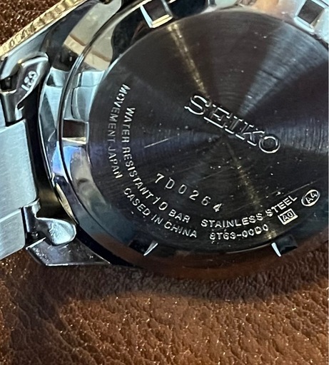 No.20 【SEIKO】クロノグラフ機能付きのブラックダイヤル腕時計 稼働品!