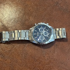 No.20 【SEIKO】クロノグラフ機能付きのブラックダイヤル腕時計 稼働品!の画像