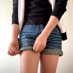 デニム短パン、ショ━トパンツ、ホットパンツ新品の画像