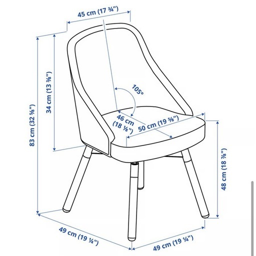 IKEA JANOLOF(ヤンオロフ)2脚セット (おまてぃ) 川口の椅子