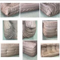 ligne roset リーン・ロゼ トーゴ 3人掛け トリプル 革の画像