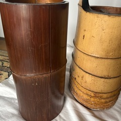 竹細工　生花　花瓶　花器　3点の画像