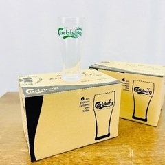 【未使用品】カールスバーグ エンボスパイントグラス 1箱6個入り×2箱の画像